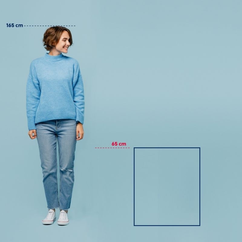 KELA Koupelnová předložka Maja 100% polyester mrazově modrá 65,0x55,0x1,5cm