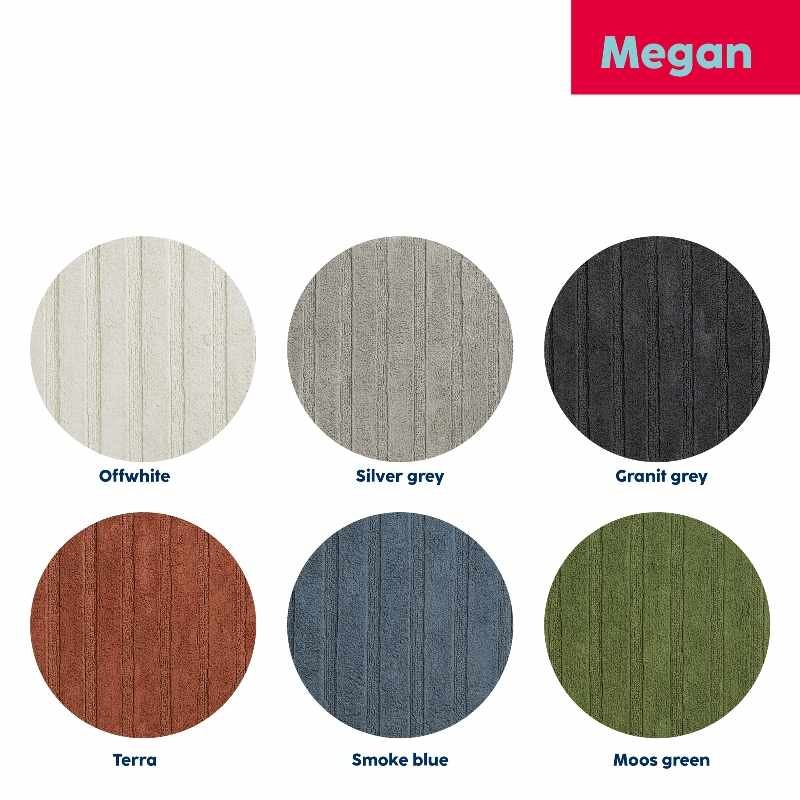 KELA Koupelnová předložka Megan 100x60 cm bavlněná žula šedá
