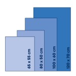 KELA Koupelnová předložka Maja 100% polyester mrazově modrá 65,0x55,0x1,5cm